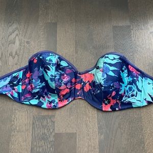Panache floral strapless bikini top